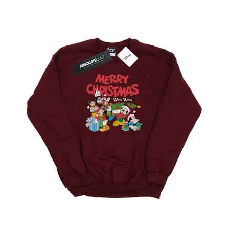 Disney Womens/Ladies Mickey And Friends Winter Wishes Sweatshirt