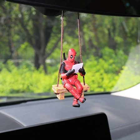 Deadpool-biltilbehør, bilens bakspeilheng, morsomme bilaccessoirer