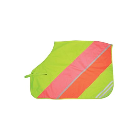 Hy Quarter Reflective Mesh Hästövningsunderlägg Full Yellow/Pink