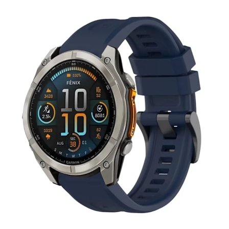 Quick Fit 26mm 22mm 20mm Silikonarmband kompatibelt med Garmin Fenix 8/Tactix 8/Enduro3/Fenix E 7X 6X Armband kompatibelt med Forerunner 965 265 Bälte