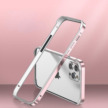 Aluminium Metal Bumper Frame Cover Kompatibel med Iphone 15 Pro Metal Frame Armor Frame Slim Hard Case Blød Indre Bumper