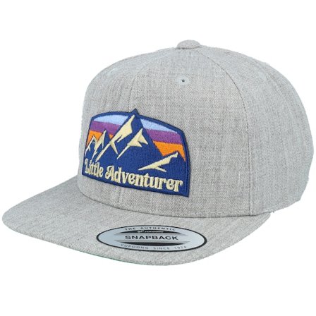Kinder Kiddo Cap - Grau snapback Cap - Kinder Little Adventurer Mountain Patch Heather Grey Snapback @ Hatstore