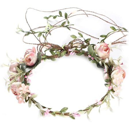 Boho Blomsterkrans Blomstergirland Huvudband Blomsterkrans Girland Blomsterkrans Halo