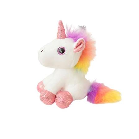 Plys Unicorn Toy Pony Doll Nøglering Yndig Nøglering hængende vedhæng (hvid 12cm)
