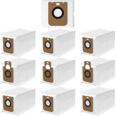 10 stk Støvsugerposer for Dreame D10 Plus/Dreame D10s Plus Robotstøvsuger, Støvsugerpose Tilbehørssett Kompatibel med Dreame D10/D10s Plus