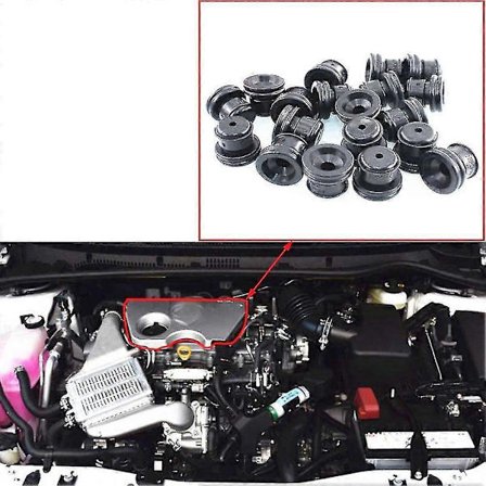 90480-16049 10 stk. Motor Udseende Dæksel - Motor Dæksel Pude Til 13-18 15-17 Corolla 2014-2018