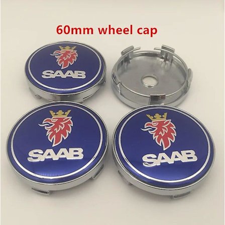 4 st SAAB 56mm 60mm 63mm 65mm 68mm Bildekaler för Navkapslar Emblem för 9-3 9-5 9-2x 9-5x~3818
