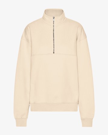 Organic Quarter Zip - Ivory White XL
