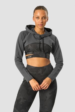 ICANIWILL - Ultimate Training Cropped Hoodie Storm Grey - Dames - sportkleding van ICIW