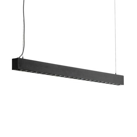 LED Taklampe SIRIUS 1200mm - Dimbar Kontorbelysning, Svart - Digital Styring (DALI) - AJ Produkter