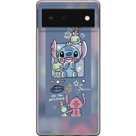 Google Pixel 6 Gjennomsiktig deksel Stitch Venner