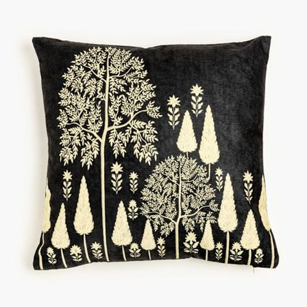 Dekorativ Chenillepude 45x45cm, Flerfarvet