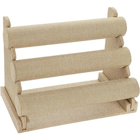 3-kerroksinen rannekoruteline, korujen järjestäjä rannekoru rannekorun esittelyteline, irrotettava koruteline kelloille, kaulakoruille, korvakoruille,