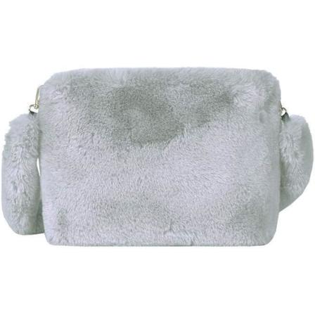 Kvinder Efterår Vinter Kunstpels Skuldertaske Plys Rem Crossbody Taske Fluffy Håndtaske- Lysegrå