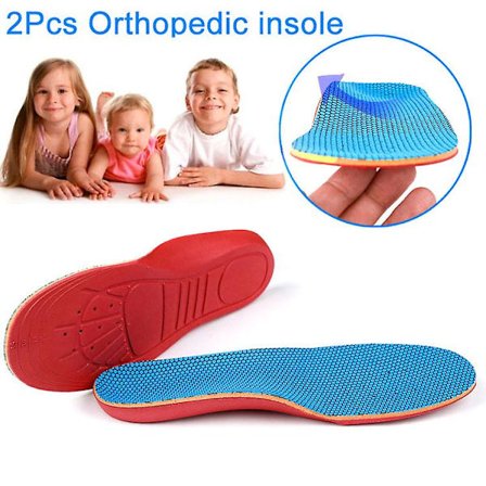 1 Par Børne Ortopædiske Indlægssåler Sko Flade Fødder Buestøtte Ortopædiske Puder Korrektion Sundhed