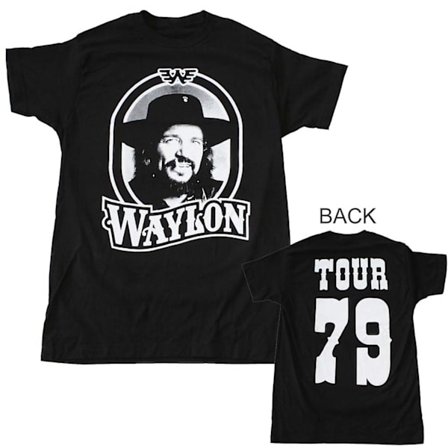Waylon Jennings T-shirt Waylon Jennings Tour 79 Svart T-shirt