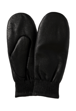 Å WOMAN Tumvantar i skinn STINA Vantar & handskar Svart 7.5