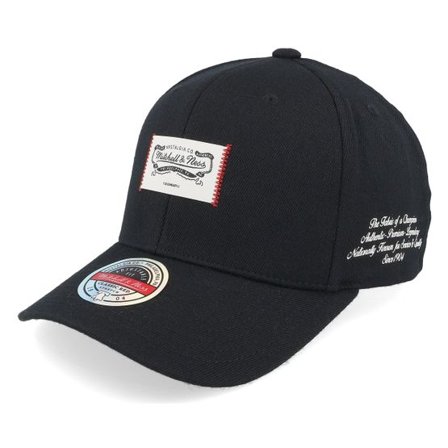 Mitchell & Ness - Svart adjustable Keps - Classic Mark Stretch Black Adjustable @ Hatstore
