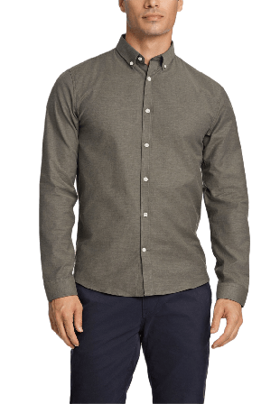 Lindbergh Oxford Superflex Shirt L/S Skjortor Herr Grön S