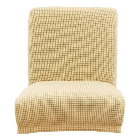 Jacquard Stretch Lav Rygg Stretch Jacquard Avtakbart Vaskbart Kort Spisestuestoltrekk Setetrekk for Hotell, Spisestue, Seremoni