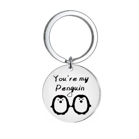 Du er min pingvin nøkkelringkamerater for livsnøkkelringgaver for mann kone, pargave for kjæreste kjæreste