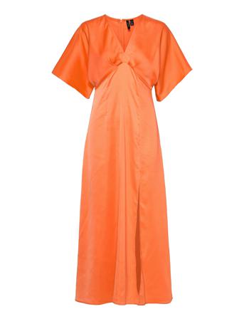 Vmrebecca 2/4 Ankle Dress Wvn Ga Ce Maxiklänning Festklänning Orange Vero Moda