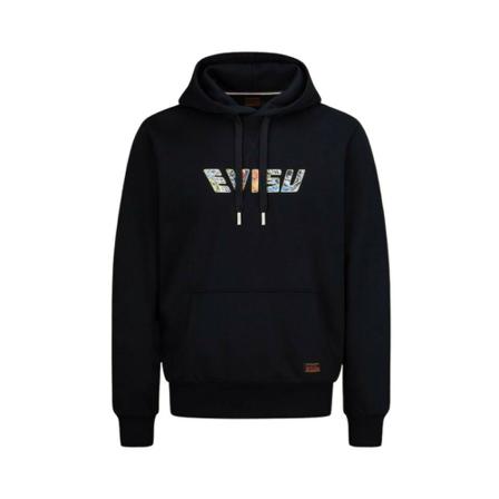 Evisu - Hood Tröjor - Svart - Herr - Storlek: S, Herr, Storlek: S