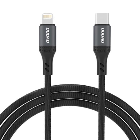Dudao Flettet USB-C til Lightning-kabel 30W 2m - Sort
