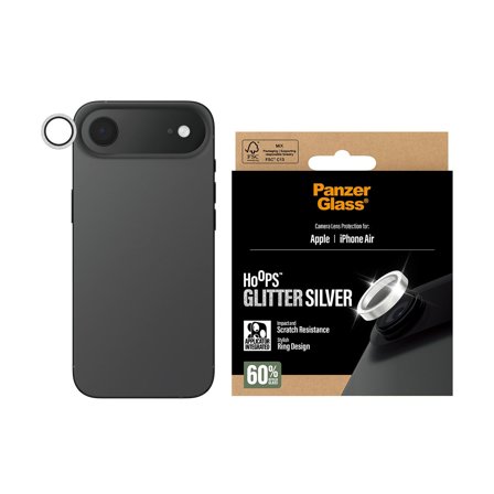 Panzer Hoops Camera Lens Protector Glitter Silver iPhone Air PanzerGlass - High quality tempered glass screen protector