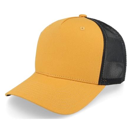 Equip - Oranžový trucker Kšiltovka - Burnt Gold/Black/Black A-frame Trucker @ Hatstore