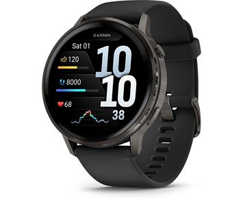 Garmin-Venu 4 - 45 mm, Smartwatch, Black-Stilig treningsklokke med avansert helsesporing -Personal training-Smartklokker fra Garmin