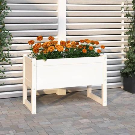 Vidaxl Odlingslåda Vit 78x40x52 Cm Massiv Furu Vit