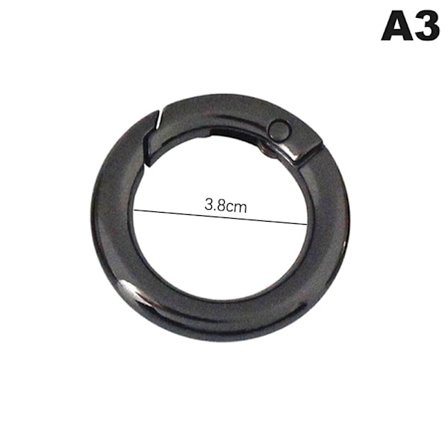 Spring Gate O Ring, der kan åbnes Nøglering Nøgle Lædertaske Håndtaske Bel