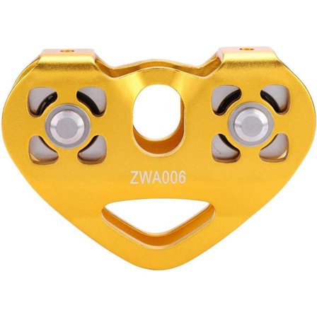 Dobbelt remskive, 30KN / 6700lbs Zip Line redningskabelbane udendørs klatreudstyr til udendørs sport