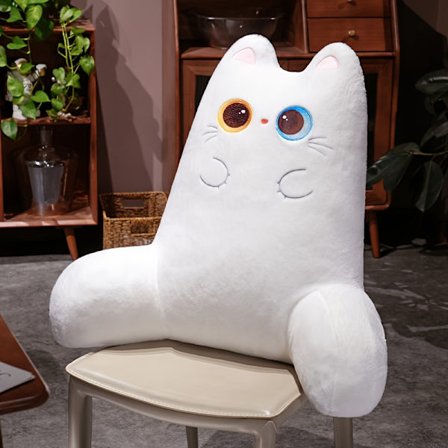 Nyhed i 2025, hævet og forstørret katte-taljestøtte til kontorarbejdere, der ikke bliver trætte af at sidde i lange perioder, læsepude, spil...