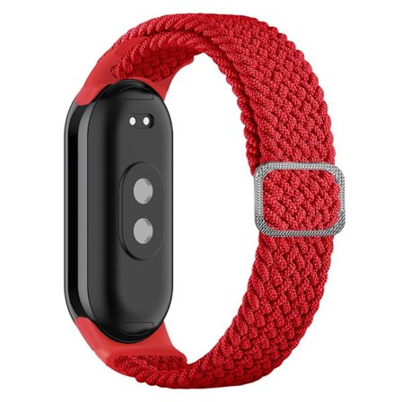 Xiaomi Smart Band 8 elastisk nylonflätad stilrem - Röd