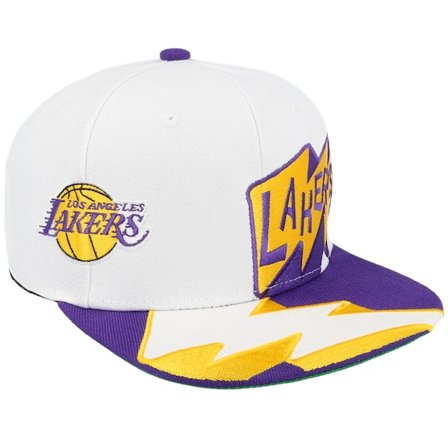 Mitchell & Ness - NBA Wit snapback Cap - Los Angeles Lakers Fast Times White Snapback @ Hatstore
