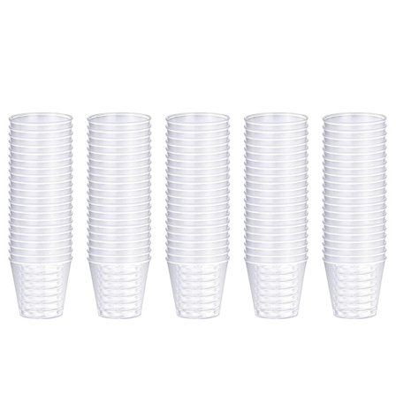 100x Genanvendelige Plastik Shotglas 30ml Shotkopper til Fest Klare Shotkopper Stærke Holdbare Kopper til Banketter Fest