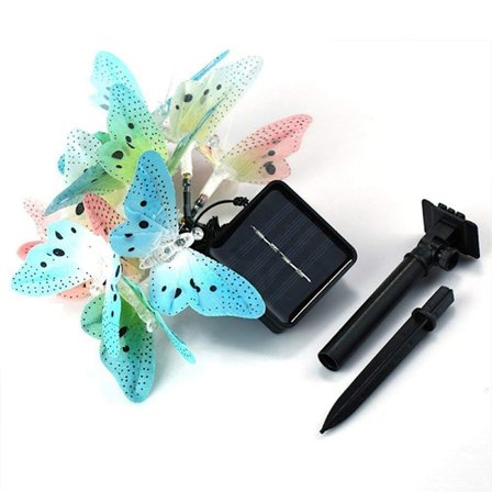 Solarslinga Fiberoptisk Fjäril Félykta för Trädgård, Uteplats, Gräsmatta