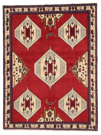 Hand Knotted Persian Afshar/Sirjan Rug 160X210 Dark Red/Black