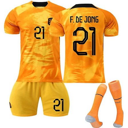 22-23 Nederländerna Hem Set #10 #4 #21 T-shirt fotbollsuniform
