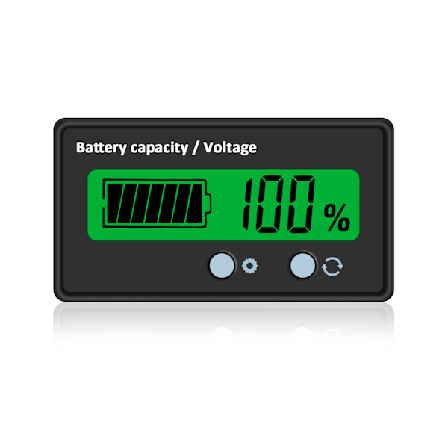 12V 24V 36V 48V Bly-syra & Litiumbatteritestare LCD-display Batterikapacitetsindikator Batterimonitor