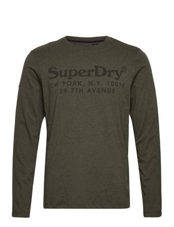 Vintage Venue Tonal Ls Top T-Langærmet Skjorte Grøn Superdry