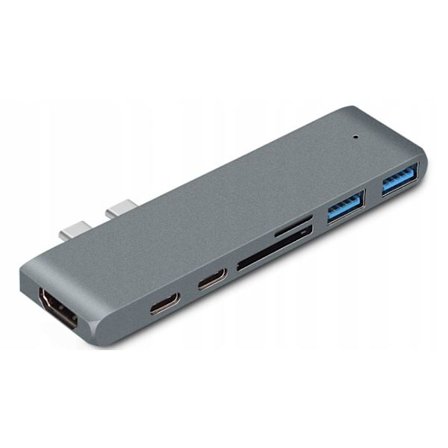 USB Type C -keskittimen telakka MacBook Pro Air -sovittimelle 4K HDTV -keskitin USB 3.0 -kortinlukija kannettavan tietokoneen telakointiasema USB 