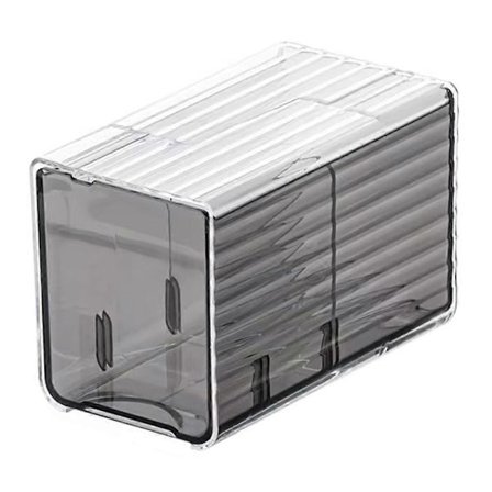 Väggmonterad förvaringslåda för bomullsrondeller och tops, stansfri plastkosmetikförvaringsbehållare med låda B[D]