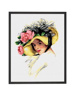 Broderikit Stramaj Kvinde i hat - Duftin