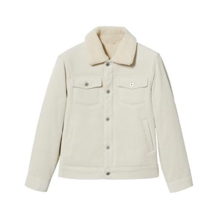Mango Shearling collar corduroy Jacka beige, Herr, Herr, Storlek: XL