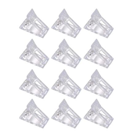 12 stk. Poly Gel Negleklemmer, Negletip Klemmer, Negletip Klemmer Negleklemmer til Poly Gel Negleforlængelser