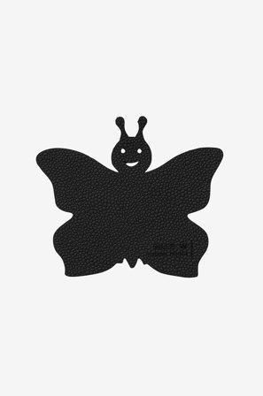 MiLLE W NORDISK DESIGN - Lasinen lasinalusta lasten perhonen 4-pack - Musta - Lasten astiastot & lisätarvikkeet - - Homeroom