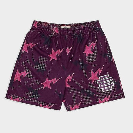 Kompatible Eric Emanuel Star Print Herre Shorts Åndbare Løse Muskel Fitness Sports Gym Træningsshorts Mes